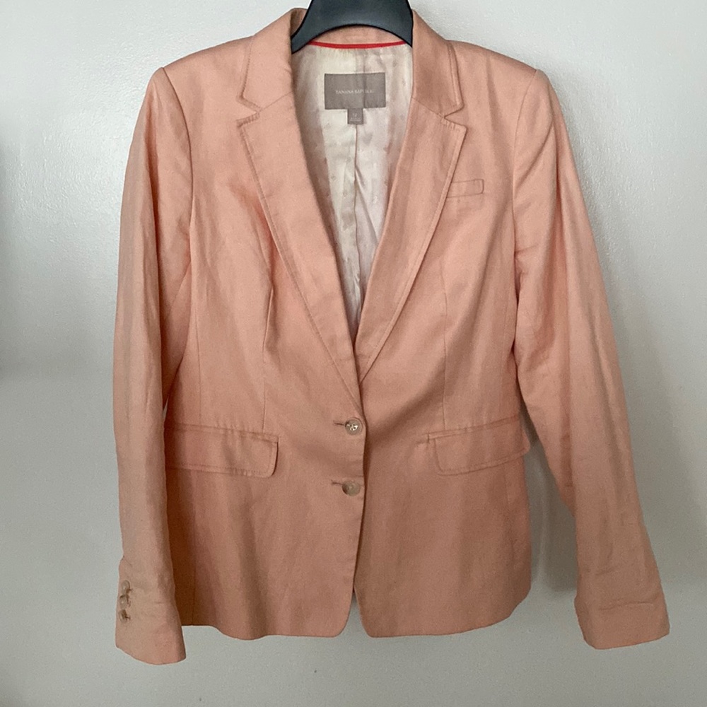 Banana Republic light coral size 12 boyfriend blazer